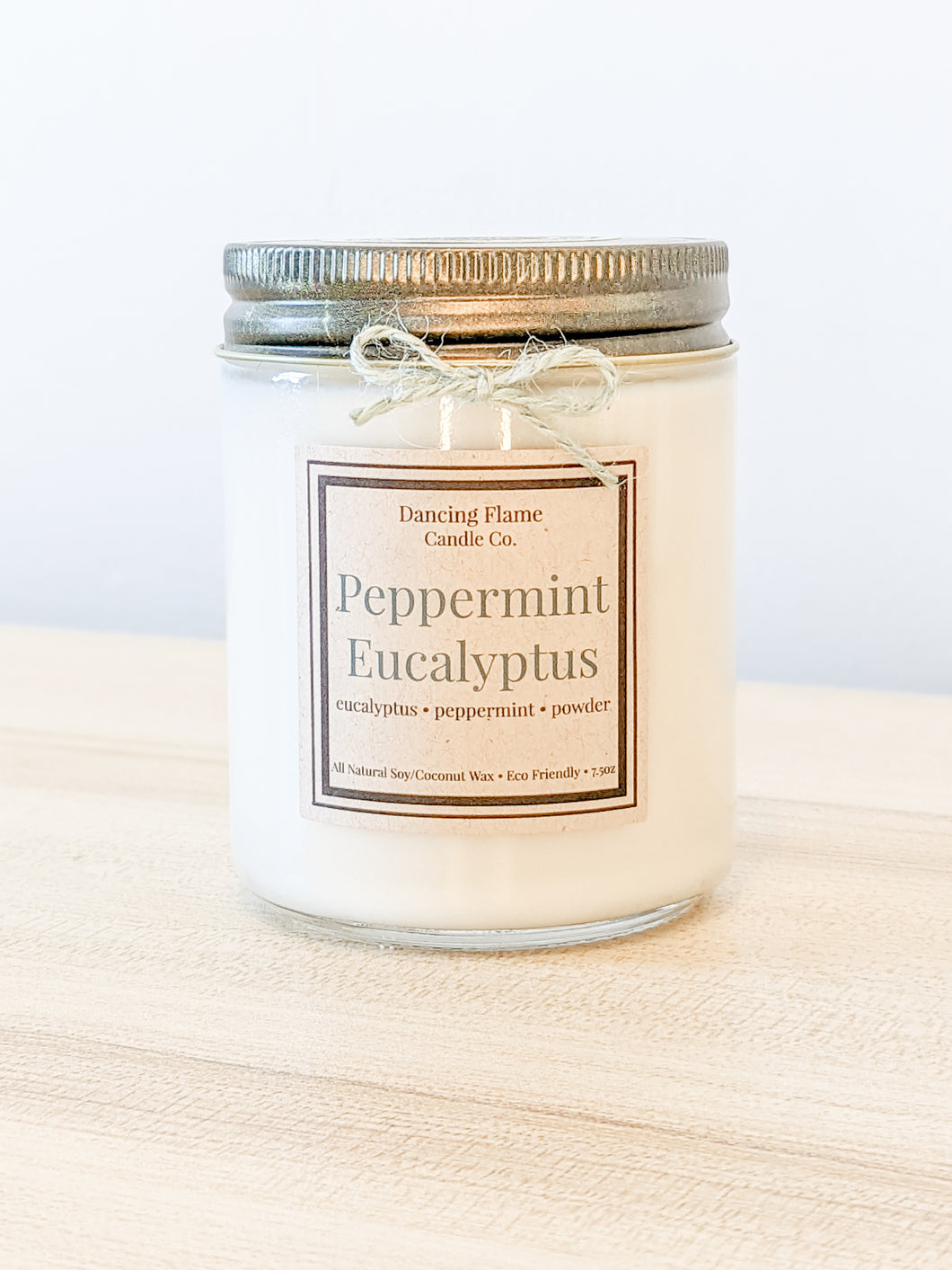 Peppermint & Eucalyptus Soy/Coconut Wax Candle